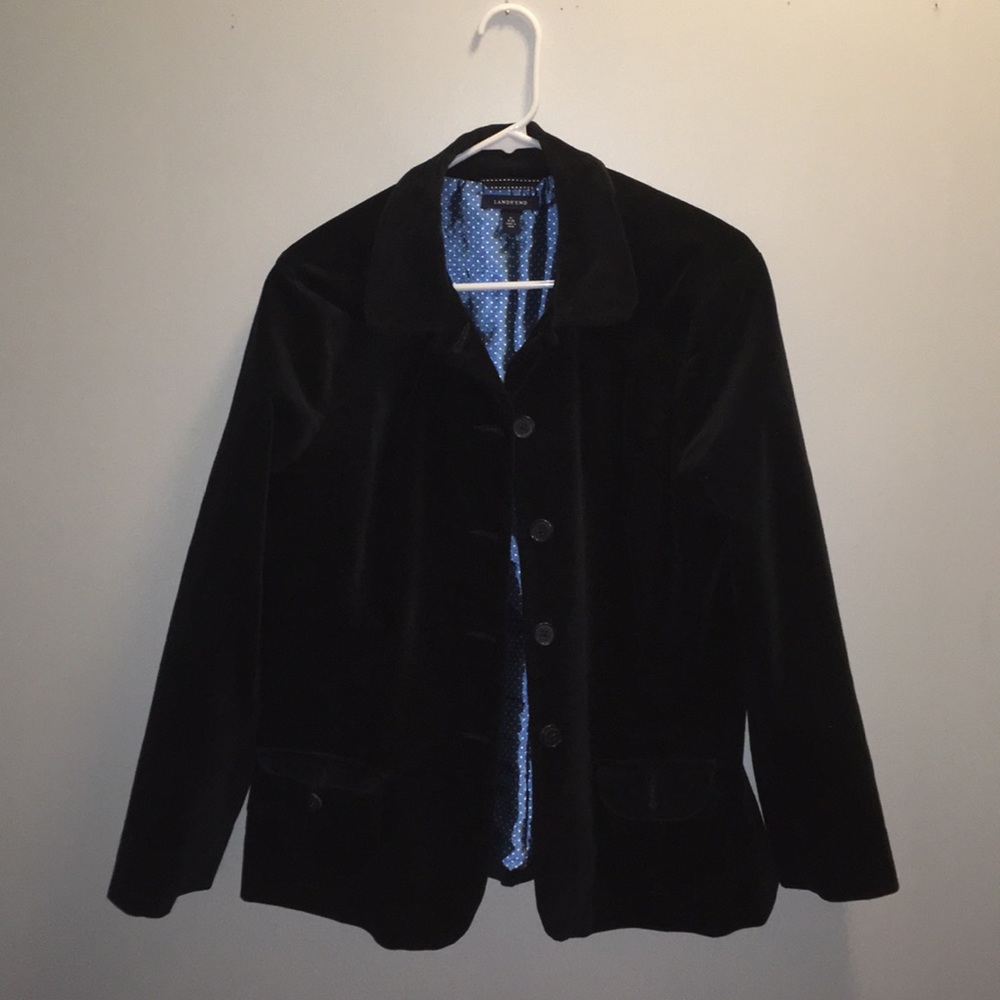 Lands End Velvet Blazer